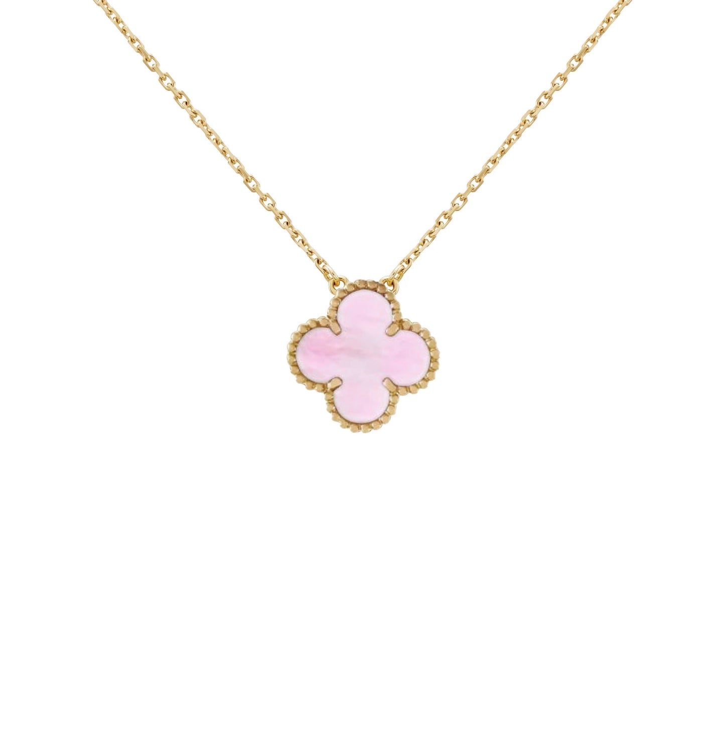 ASTRA CLOVER NECKLACE | PINK GOLD