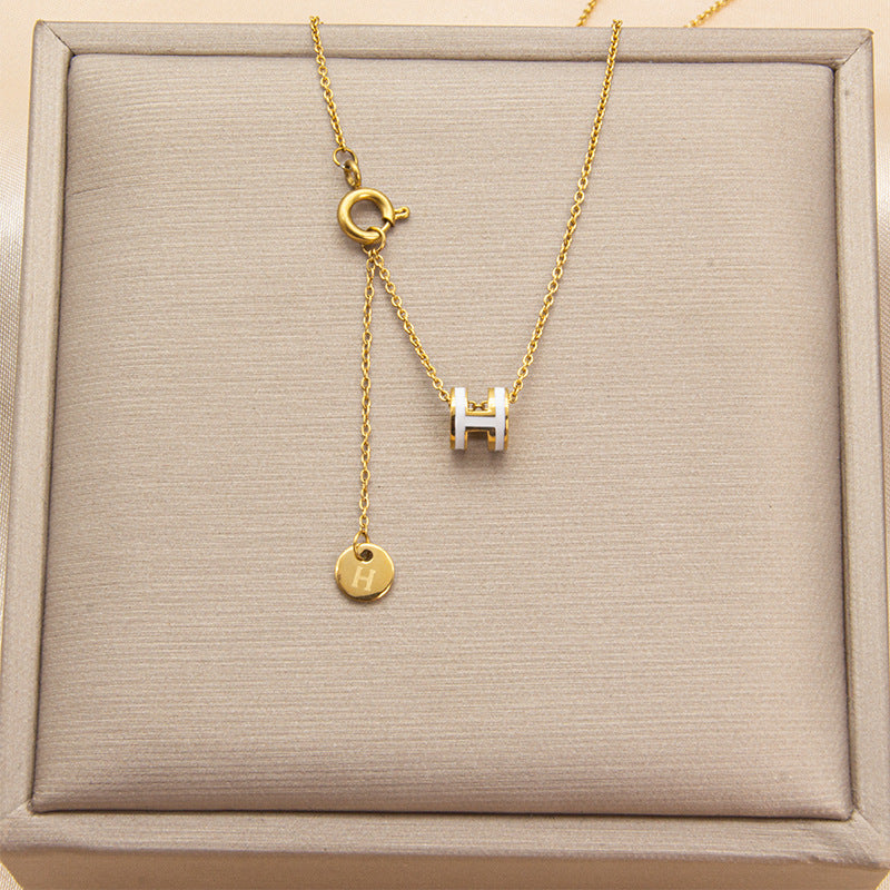 ASTRA® H ENAMEL NECKLACE