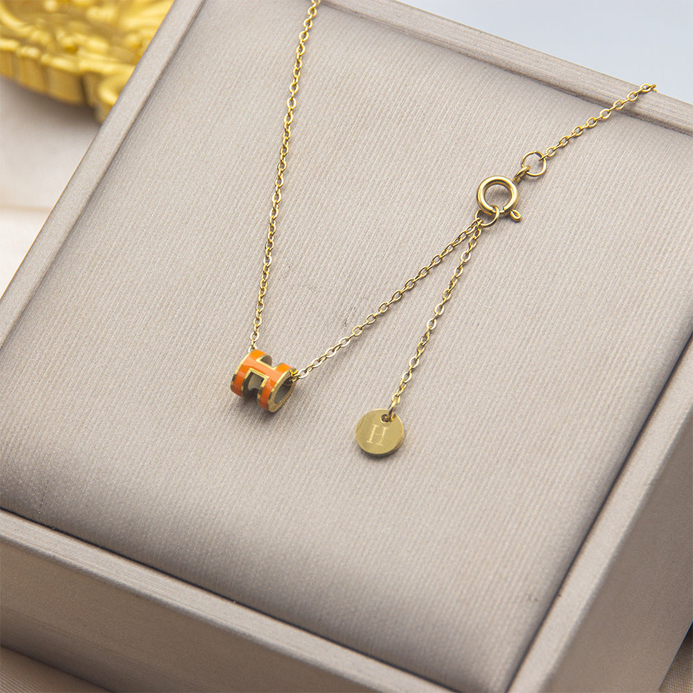 ASTRA® H ENAMEL NECKLACE