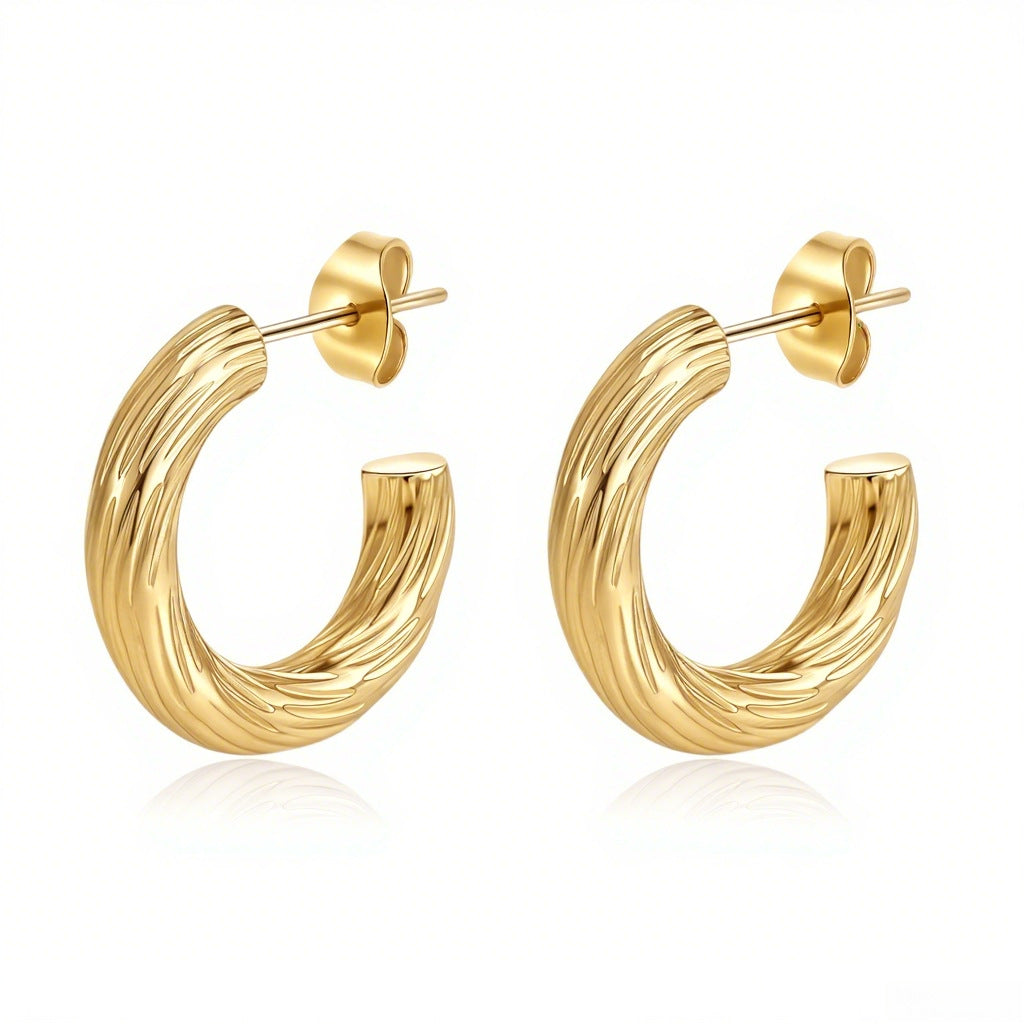 ASTRA® LUXE C-HOOP EARRINGS