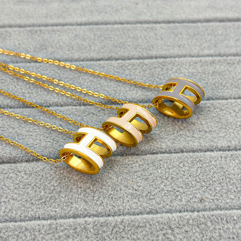 ASTRA® H ENAMEL NECKLACE