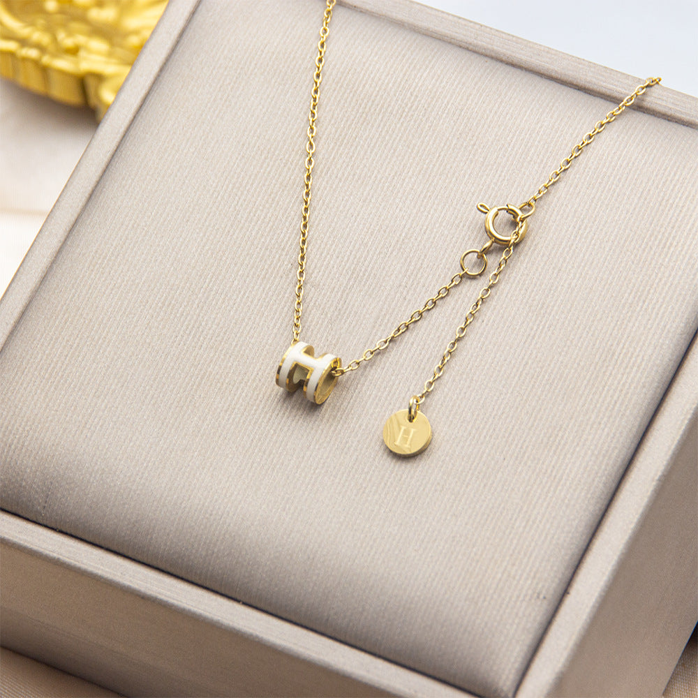 ASTRA® H ENAMEL NECKLACE
