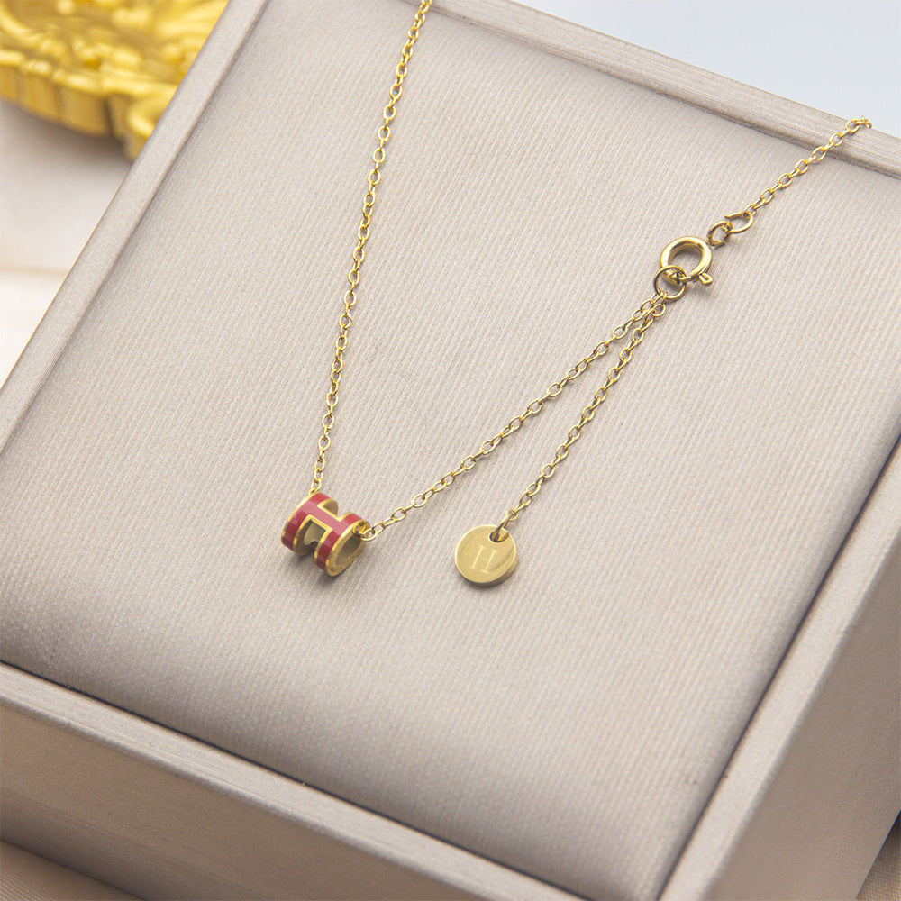 ASTRA® H ENAMEL NECKLACE