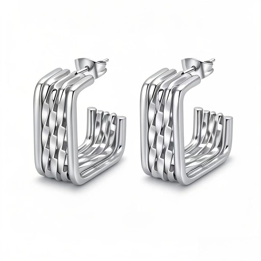 ASTRA® SCULPTED HOOP EARRINGS