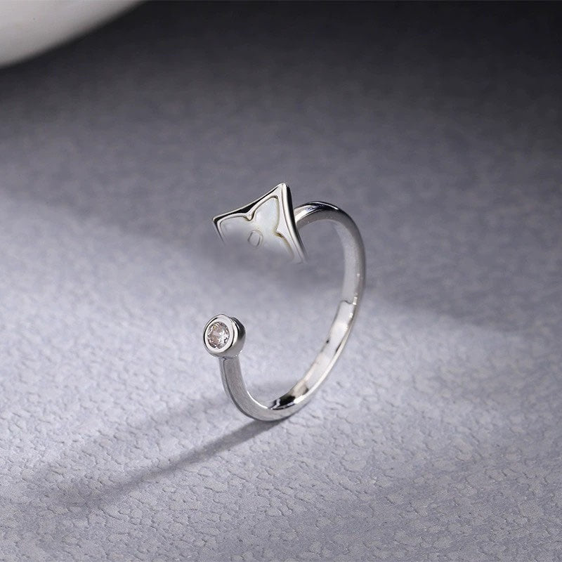 Vintage Sharp Flower Shell Ring
