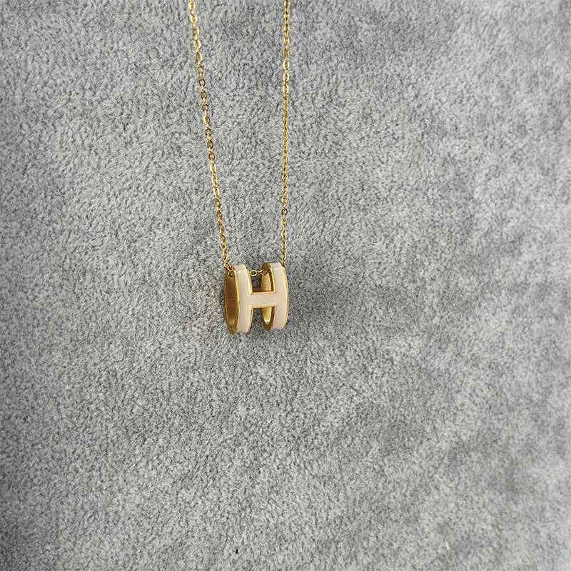ASTRA® H ENAMEL NECKLACE