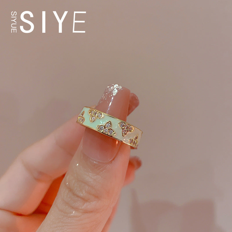 ASTRA® ENAMEL BUTTERFLY ADJUSTABLE RING
