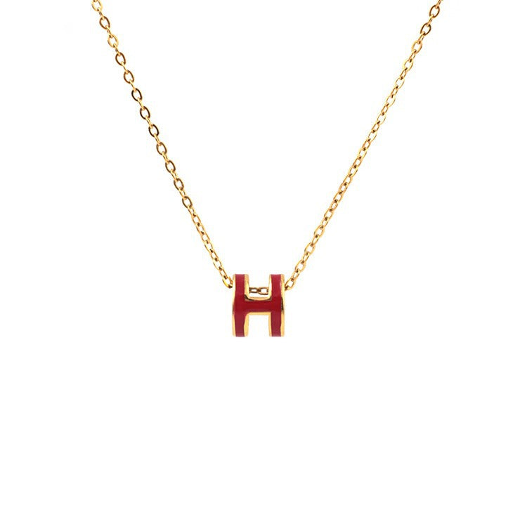 ASTRA® H ENAMEL NECKLACE
