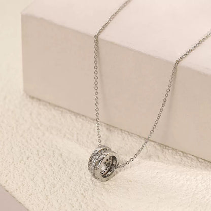 ASTRA® TRIPLE RING PAVÉ NECKLACE