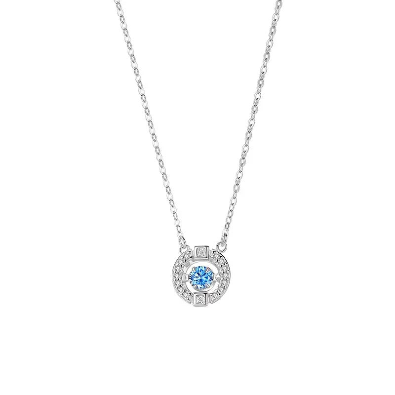 ASTRA® DANCING HEART BLUE GEM NECKLACE