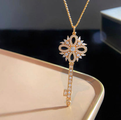 ASTRA® SNOWFLAKE KEY PENDANT NECKLACE