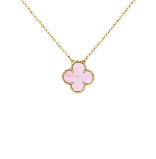 ASTRA CLOVER NECKLACE | PINK GOLD