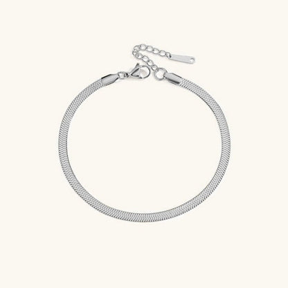 GIA GOLD HERRINGBONE ANKLET