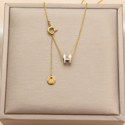 ASTRA® H ENAMEL NECKLACE