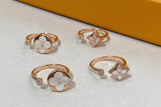 Vintage Sharp Flower Shell Ring