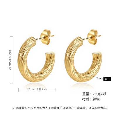 ASTRA® LUXE C-HOOP EARRINGS