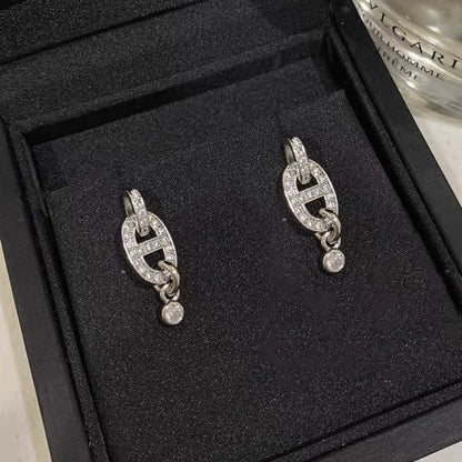 Sparkling Mariner Link Earrings