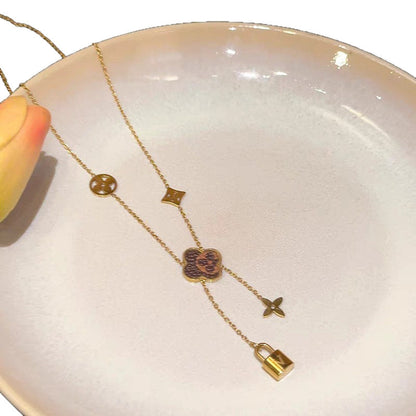 Chic Openwork Double-Loop Lucky Chain