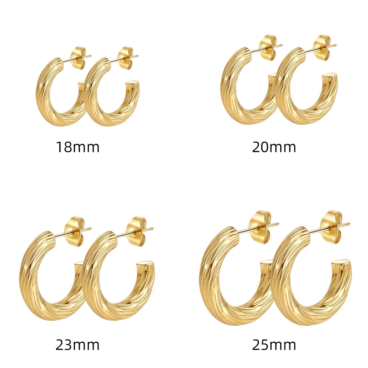 ASTRA® LUXE C-HOOP EARRINGS