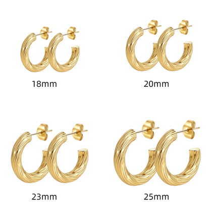 ASTRA® LUXE C-HOOP EARRINGS
