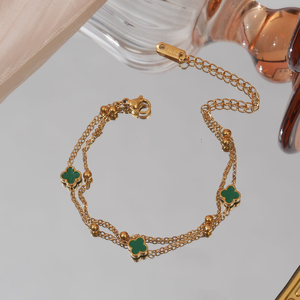 Chic Lucky Clover Everyday Statement Wristwear