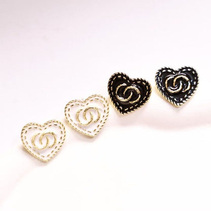 ASTRA® DOUBLE C HEART EARRINGS