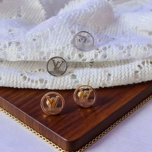 Luxury Monogram Gold Hoop Earrings