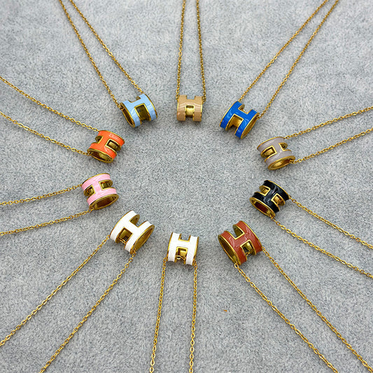 ASTRA® H ENAMEL NECKLACE
