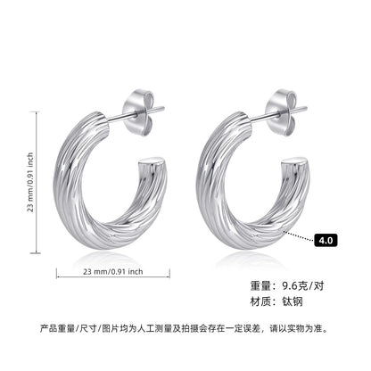 ASTRA® LUXE C-HOOP EARRINGS