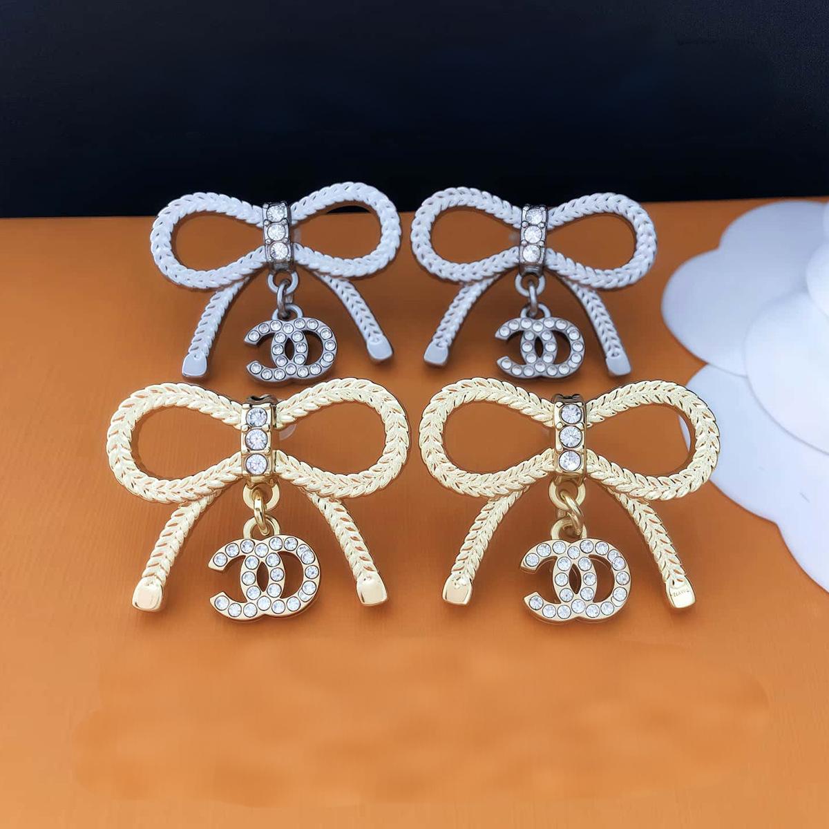 ASTRA® DOUBLE C BOW EARRINGS