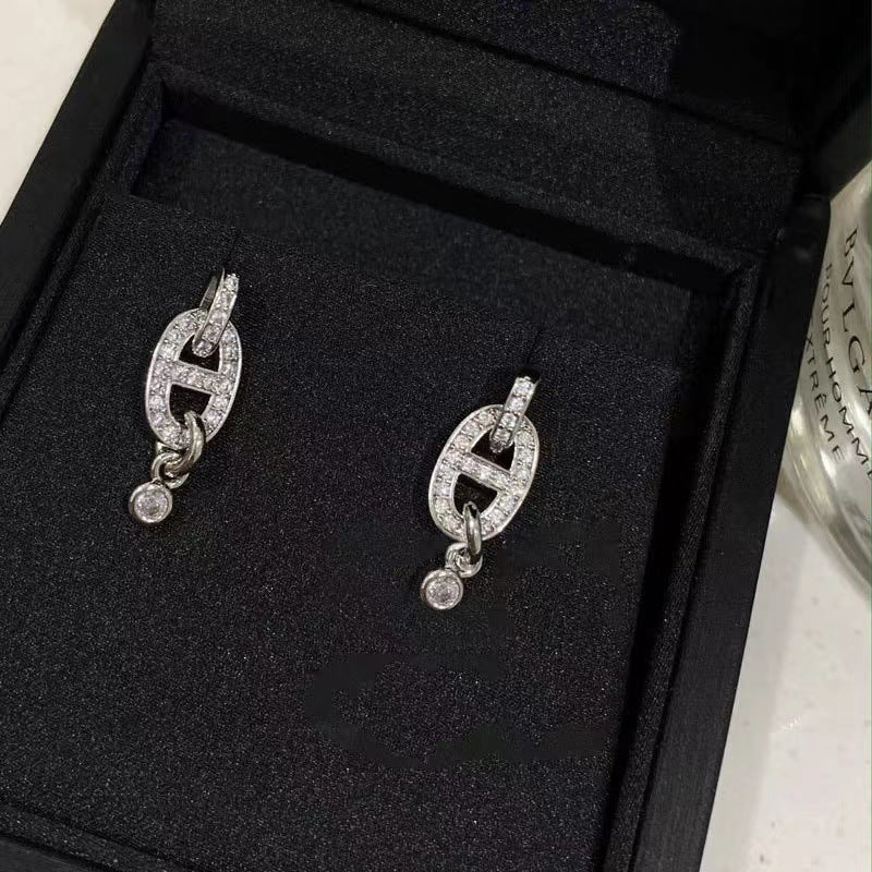 Sparkling Mariner Link Earrings