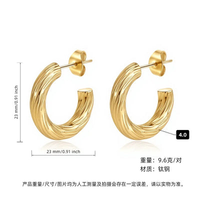 ASTRA® LUXE C-HOOP EARRINGS