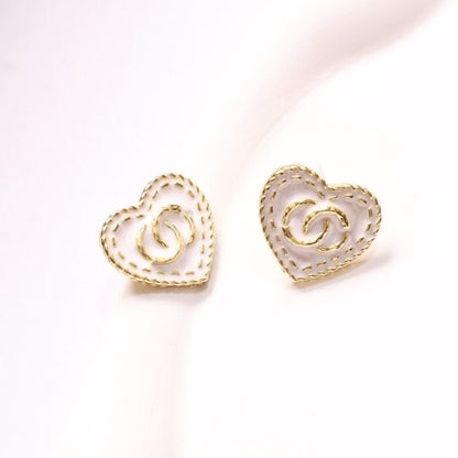 ASTRA® DOUBLE C HEART EARRINGS