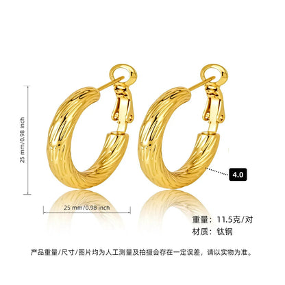 ASTRA® LUXE C-HOOP EARRINGS