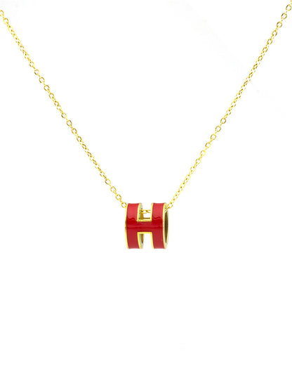 ASTRA® H ENAMEL NECKLACE