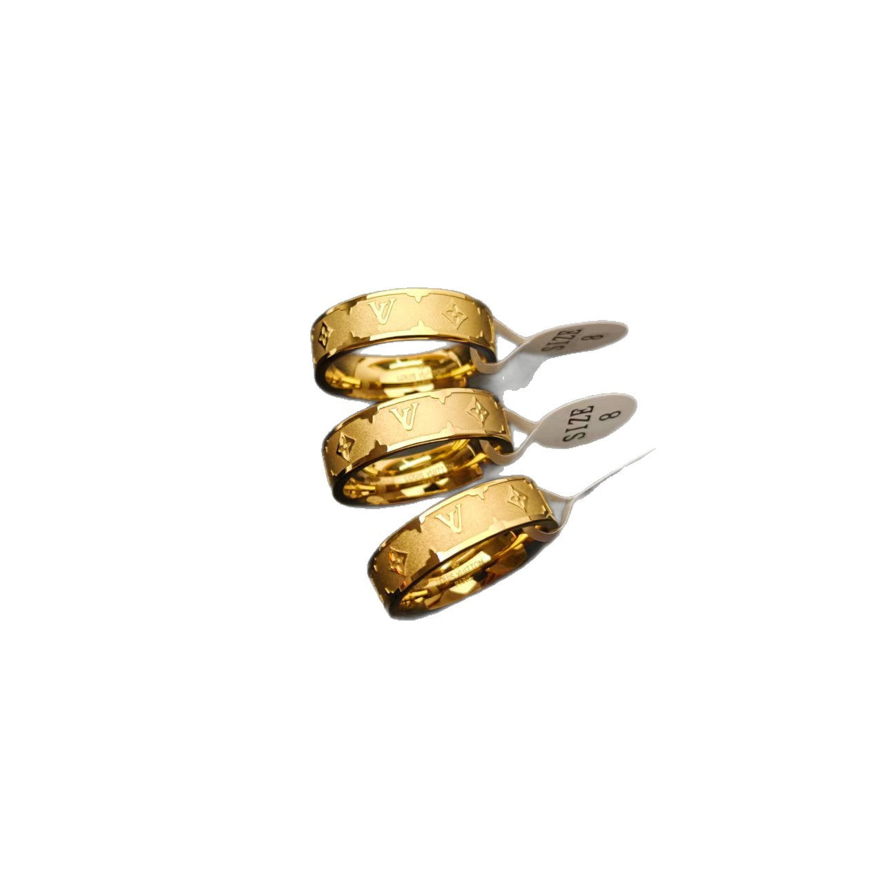 Tarnish-Free Monogram Titanium Ring