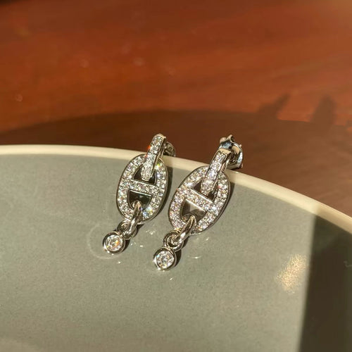 Sparkling Mariner Link Earrings