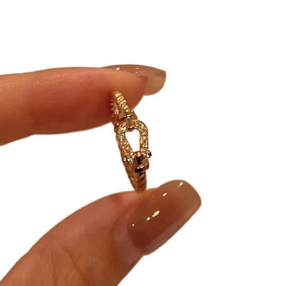 Chic Adjustable U-Shape Statement Ring
