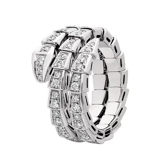 ASTRA® FULL PAVÉ SNAKEBONE RING