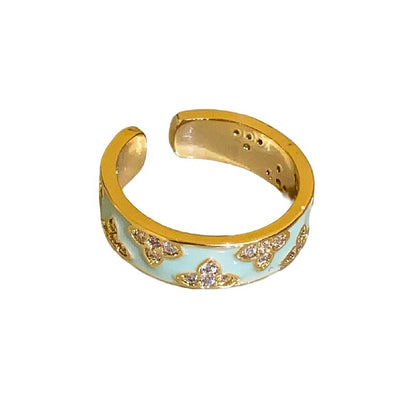 ASTRA® ENAMEL BUTTERFLY ADJUSTABLE RING